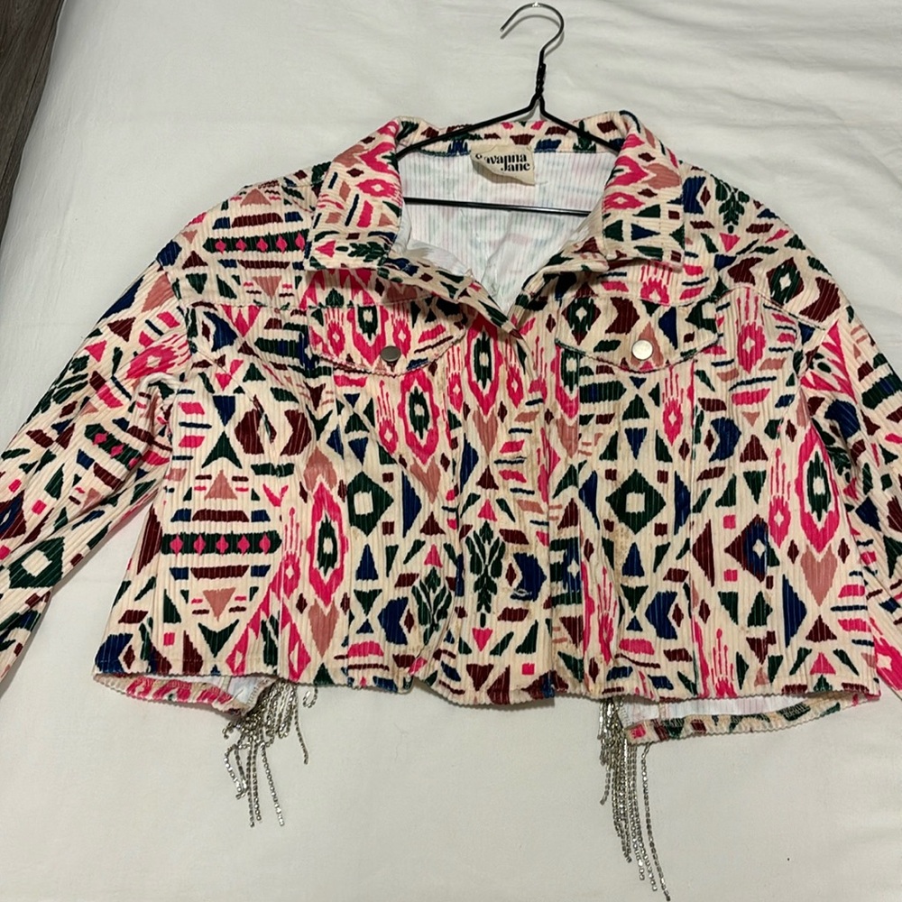 Savanna Jane cropped beaded jacket